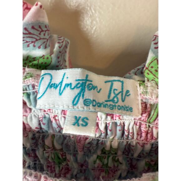 Darlington Isle Paradise Island Smocked Dress Sz. XS - Picture 4 of 7